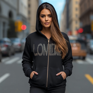 Unisex <b>Rhinestone</b> Zip Up Hoodie Sparkly Full Zip Sweatshirt Streetwear Fashion Hooded <b>Jacket</b> Casual Wear Men Women Custom Logo - Product Image 6