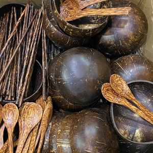 Tazón Premium de Cáscara de Coco Natural 100% Orgánico Ecológico para Servir Ensaladas, Smoothies, Postres, Cereales y Frutas - Proveedor de Vietnam - Product Image 1