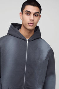 Conjunto de Sudadera y Pantalones Morados Oversize para Hombre, Cuello Redondo, Personalizado, Lavado Ácido, Primavera-Otoño - Product Image 6