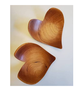 Bols en bois en forme de cœur, design classique écologique, artisanat poli pour le petit-déjeuner et le dîner, vaisselle, cadeaux - Product Image 4