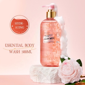 Gel Douche OEM 500ml Rafraîchissant Parfumé Naturel Crème de Douche Hydratation Profonde Pétales de Rose pour Peaux Sèches Essence Florale - Product Image 2