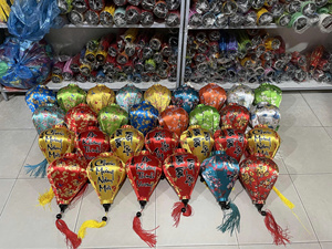 Lanternes en soie jacquard, lanternes en bambou, éclairage décoratif pour jardin, patio, mariage, lanternes en soie du Vietnam - Product Image 1