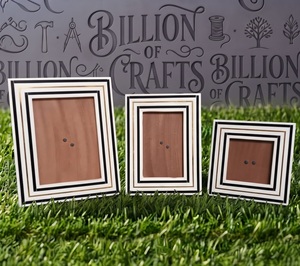 Premium Black <b>White</b> Resin Photo <b>Frame</b> Luxury Handmade <b>Picture</b> Holder for Home Office Decor - Product Image 1