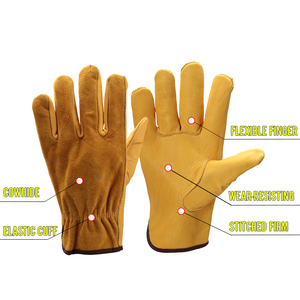 Guantes de Cuero Industriales Personalizados OEM ODM, Guantes de Seguridad Cómodos y Protectores, Precio de Fábrica - Product Image 3
