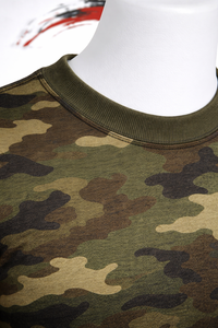 Camiseta de Caza Transpirable Personalizada con Estampado de Camuflaje, Cuello Redondo, Manga Corta, para Senderismo y Camping, Talla Grande, 100% Algodón, Ropa Deportiva, Venta al Por Mayor - Product Image 4