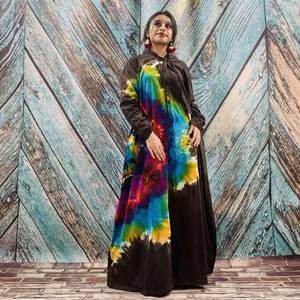 Belle Nouveau Kimono Robe D'été Surdimensionné Vacances Look Boho Festival Bohème Boho Chic À La Mode Femmes Tie Dye Kimono - Product Image 1