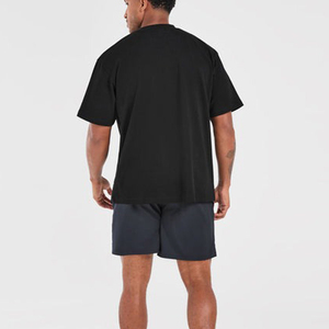 เสื้อยืดโอเวอร์ไซส์ลายกราฟิกสตรีทแวร์ผ้าคอตตอน 100% คุณภาพสูงทรงดรอปโชว์เดอร์สำหรับผู้ชาย - Product Image 4