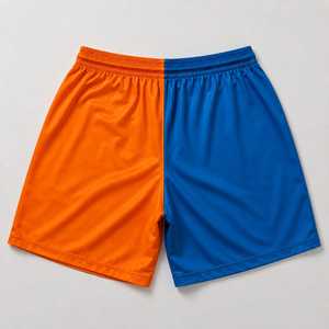 <b>Men's</b> <b>Orange</b> Blue Printed Cargo <b>Shorts</b> Drawstring Quick Dry Eco-Friendly Breathable Sublimation Design Casual Mid Waist Pockets - Product Image 5