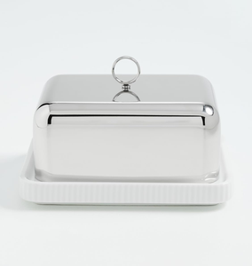 Hot Sale Classic Stainless Steel Covered Butter Box Elegant Covered Butter Holder <b>Container</b> Kitchen Accessory Reasonable Price - Product Image 3