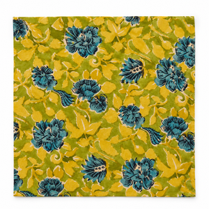 100% Cotton Floral <b>Fabric</b> Hand Block Printed Breathable Moisture-Absorbent <b>Medium</b> Weight Pinksa Fashion Textile for Home Bedding - Product Image 4