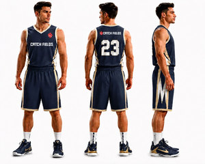 Uniforme de Baloncesto Unisex de Alta Calidad con Cuello en V, Resistente al Viento, Sin Mangas, 100% Poliéster, Cintura Elástica, Traje de Entrenamiento para Adultos - Product Image 1