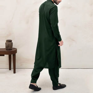 Nouvelle Tendance Mode 2026 – Ensemble Shalwar Kameez Respirant – Vente en Gros Usine – Shalwar Kameez et Bandhgala Décontractés pour Hommes Musulmans Pakistanais - Product Image 2