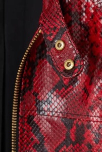 Chaqueta de Cuero con Estampado de Pitón para Hombre, Chaqueta de Motociclista de Cuero de Alta Calidad, Ropa Exterior de Moda Masculina de Lujo, Fabricación Personalizada OEM - Product Image 5