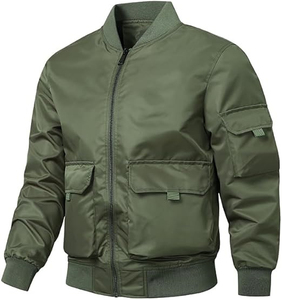 Chaqueta Bomber de Invierno para Hombre, Moderna, Ecológica, Transpirable, de Alta Calidad, con Cuello Alto, Abrigo Cálido Estilo Aviador, Precio de Fábrica al por Mayor - Product Image 2