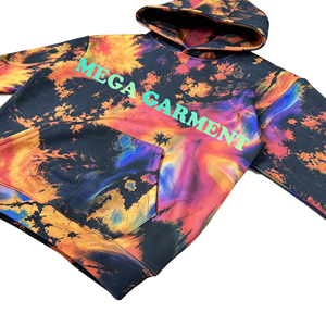 Sudadera con Capucha Casual para Hombre, Diseño Gráfico DTG Tie Dye Personalizado, 100% Algodón Puro, Suave, Holgada, Manga Larga - Product Image 6