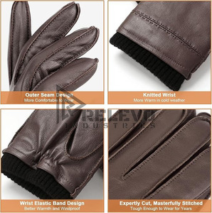 Guantes de Conducción Clásicos Unisex, Transpirables, de Secado Rápido, de Piel de Cordero Genuina, Suaves - Product Image 4