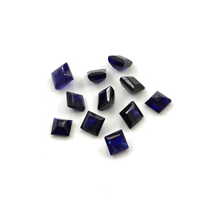 Zafiros azules naturales de Bangkok calibrados en forma de cuadrados de 3.5 mm, piedras preciosas de zafiro azul facetadas sueltas naturales para joyería. - Product Image 3