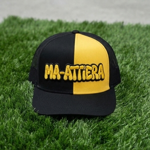 Men's <b>Black</b> Yellow Trucker Cap Custom Embroidered Logo Mesh Back Baseball Hat Adjustable Outdoor Streetwear - Product Image 5