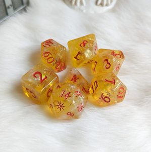 Artisan Crafted Resin Polyhedral <b>Dice</b> <b>Set</b> 7-Piece Smooth Balanced Eco-Friendly Durable for DND RPG Tabletop Board Games Tradebyd - Product Image 1