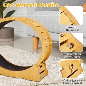 Large 39.4 Inch Cat <b>Wheel</b> Exerciser Silent Indoor <b>Exercise</b> <b>Wheel</b> for Cats Safety Lock Treadmill for Running - Product Image 3