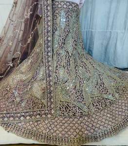 Lehenga Choli de style indien et pakistanais pour femmes, design indien, Lehenga Choli en résille complète, Dupatta, Blouse, Broderie - Product Image 4
