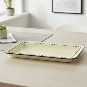 Assiette rectangulaire en grès de qualité supérieure 3460893-26.5x16 de 10,5 pouces - Product Image 4