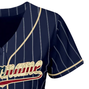 Men Navy White Pinstripe Baseball Jersey Button Front Team Shirt Performance <b>Athletic</b> Game Day Practice Sports Uniform Wear - Product Image 4