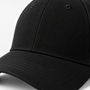 Minimal Black Badeball <b>Cap</b> for Men and <b>Women</b> Plain 6 Panel Baseball Hat Adjustable Fit Curved Custom Logo Ready Hats - Product Image 4