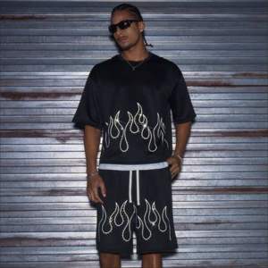 Conjunto de Camiseta y Pantalones Cortos de Algodón 100% Pesado para Streetwear, Venta al Por Mayor, Impresión Personalizada de Alta Calidad, Fabricante y Proveedor - Product Image 1