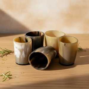 Verre à bière de luxe moderne en corne de vache, fait main, écologique, compatible lave-vaisselle, avec motif d'aigle, réutilisable, pour les fêtes - Product Image 4