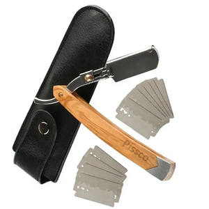 Navajas de afeitar rectas plegables para cortar la barba - Product Image 4