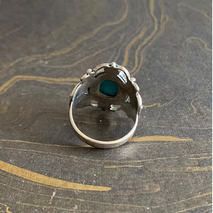 Bague en argent sterling 925 avec turquoise ovale, style bohème, pour tous les jours, mariage, fête, cadeau idéal, bijoux de créateur - Product Image 5