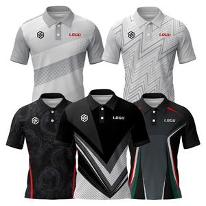 เสื้อกอล์ฟผู้ชายคุณภาพสูง ผลิตจากผ้าโพลีเอสเตอร์ถัก ระบายอากาศได้ดี แห้งเร็ว ยืดได้ 4 ทิศทาง ซับเหงื่อ เหมาะสำหรับใส่ลำลอง - Product Image 1