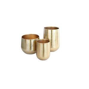 Juego de Macetas de Metal Dorado Texturizado, Macetas Decorativas para Interiores para Hoteles de Lujo y Decoración Glamurosa del Hogar - Product Image 5