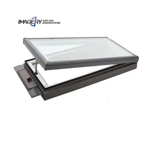Commercio all'ingrosso standard europei vetro temperato telaio in alluminio tetto elettrico smart lucernario finestre