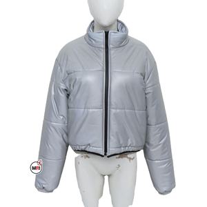 Women's Turtleneck <b>Waterproof</b> Zipper up Plain Dyed OEM Bobble genuine Polyester Casual Customization Designs for women's Jackets - Product Image 1