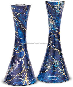 Portavelas 2 en 1 Diva Collections, Hecho a Mano en Aluminio con Acabado Martillado, Dorado y Negro, Impermeable, Duradero, Moderno y Elegante - Product Image 5