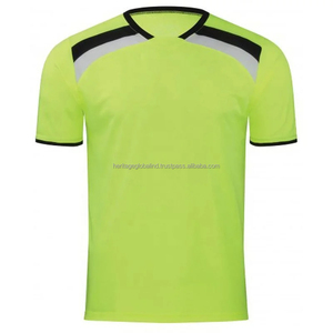 Maillot de football personnalisé en gros à col en V pour hommes, respirant, léger, antibactérien, imprimé, à manches courtes, en maille tricotée - Product Image 1