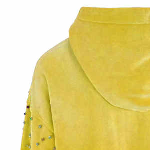Women's Multi-Color Crystal Yellow Pullover <b>Hoodie</b> 2026 Vibrant Sparkle Oversized Y2K Streetwear <b>Rainbow</b> Rhinestone Sweatshirt - Product Image 4