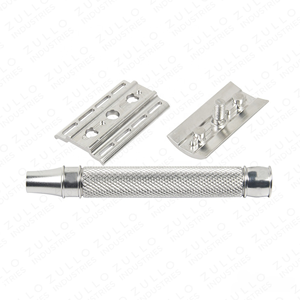 Maquinilla de Afeitar de Seguridad Cromada Personalizada OEM, Maquinilla de Afeitar de Doble Filo de Acero Inoxidable de Primera Calidad para Afeitado Profesional - Product Image 3