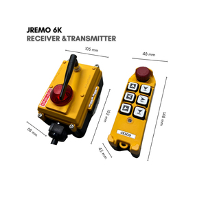 Control Remoto Industrial por Radio para Grúas y Elevadores, de Una y Dos Velocidades, Voltaje AC/DC, JEICO JREMO 6K, Hecho en Corea, Práctico - Product Image 2
