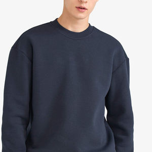 Sweat-shirt en molleton doux pour homme, de haute qualité, 100% coton, chaud, confortable, col rond, coupe classique, vêtements d'hiver respirants - Product Image 4