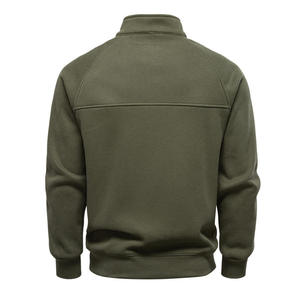 Wholesale High Quality Zipper <b>Jumpers</b> Print Logo Lightweight Fleece Half Zip Sweatshirt Plain Mens Quarter Zip Sweatshirts OEM - Product Image 6