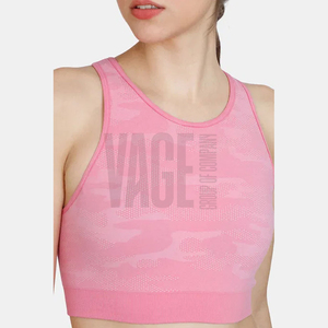 Conjunto de Yoga para Mujer, Bra Deportivo Sin Costuras, Leggings de Cintura Alta, Dos Piezas, Ropa Deportiva para Gimnasio, Fitness, Running, Entrenamiento - Product Image 5