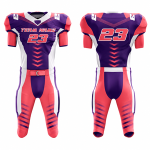 Camiseta de Fútbol Americano Personalizada para Hombre, Sublimada, Transpirable, de Poliéster, Cuello en V, Manga Corta, Número de Equipo 23 - Product Image 6
