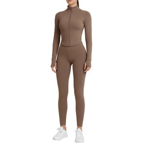 Leggings de Cintura Alta para Mujer, Color Sólido, Tejido Elástico, Spandex, Poliéster, Estilo Deportivo, para Usar en Todas las Estaciones - Product Image 1