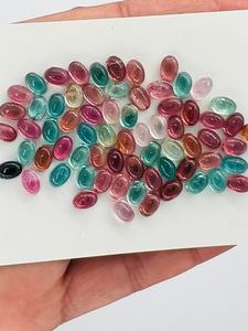 Cuentas de Turmalina Natural Multicolor, Gemas Sueltas para Anillos, Colgantes y Joyería, Calidad AAA, Corte Ovalado, Venta al Por Mayor - Product Image 3