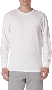 T-shirts à manches longues pour hommes en mélange de coton Dri-Power, évacuation de l'humidité, protection contre les odeurs, UPF 30+, tailles S-3x - Product Image 3