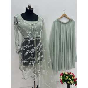 Ensemble de vêtements indien et pakistanais fantaisie, haut, bas et dupatta - Magnifique tenue de soirée - Product Image 2