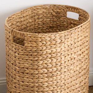 ตะกร้าเก็บของทำจากผักตบชวา ผลิตในเวียดนาม มีหูหิ้ว ไม่มีฝา รับผลิตแบบ OEM ODM - Product Image 3